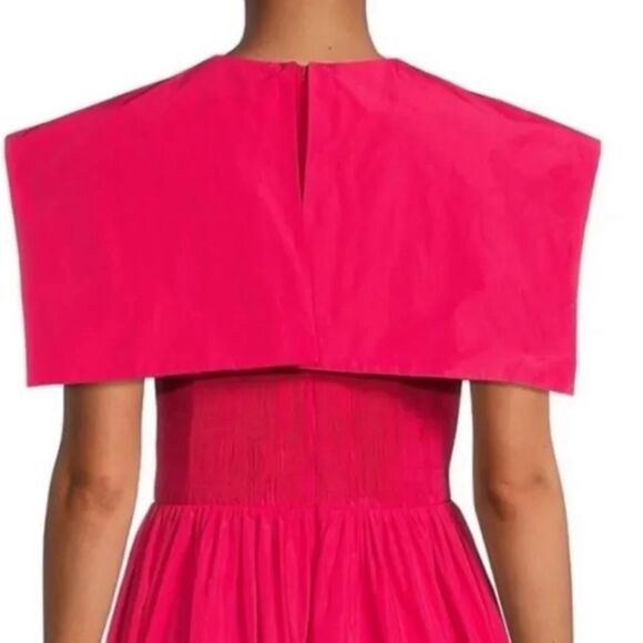 Antonio Melani Jennifer Sumko Rachel Taffeta Capelet Pink Midi Dress NWT Size 4 - Picture 4 of 13